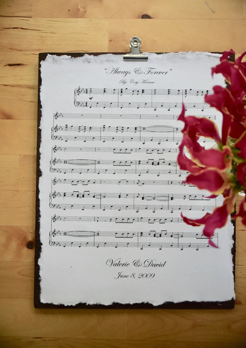 Personalized Anniversary Music Sheet