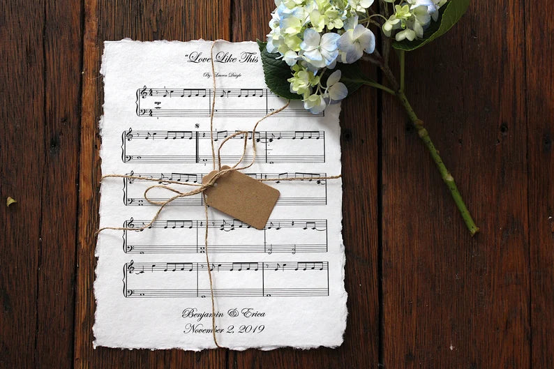 Personalized Anniversary Music Sheet