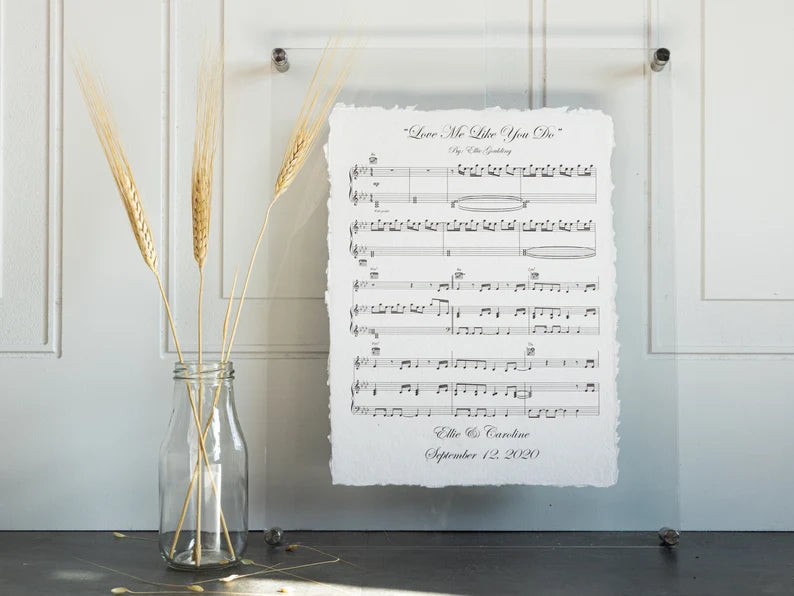 Personalized Anniversary Music Sheet