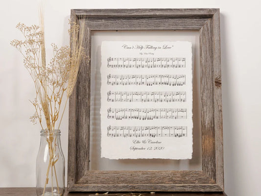 Personalized Anniversary Music Sheet